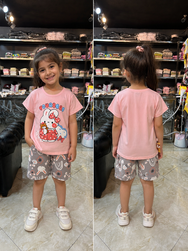 ست تیشرت و شلوارک راحتی وارداتی