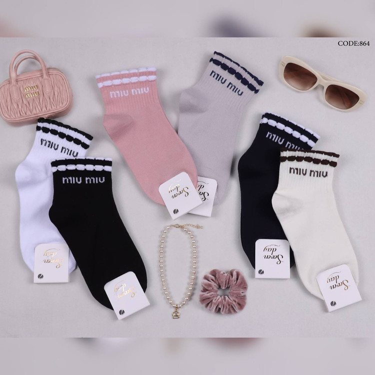 جوراب نیم ساق دخترانه miumiu